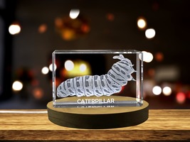 LED Base included | Unique 3D Engraved Crystal with Caterpillar Design - Perfect - £31.96 GBP+