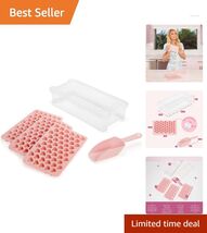 Glamorous Heart Shaped Mini Ice Cube Tray Set – 6-Piece Pink Silicone Co... - $24.70