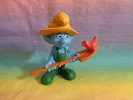 McDonald&#39;s Farmer Smurf PVC Figure or Cake Topper 2011 Peyo  - £1.63 GBP