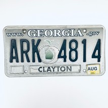 2020 United States Georgia Clayton County Passenger License Plate ARK 4814 - $244.80 MXN