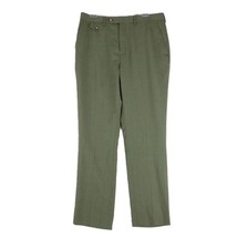 Tayion by Montee Holland Men&#39;s 34x29 Green Trousers Dress Pants Wool Sil... - £21.34 GBP