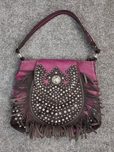 Trinity Ranch Leather Purse Fringe Rhinestone Shoulder Bag Concealed Carry - £39.95 GBP