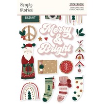 Simple Stories Sticker Book 12/Sheets-Boho Christmas BC20621 - £14.02 GBP