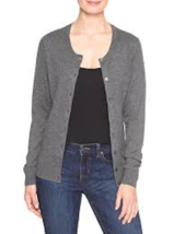Old Navy Women&#39;s Crew Neck Button Down Cardigan Long Sleeve Size XS Gray - £10.11 GBP