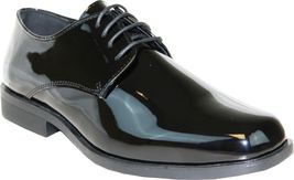 VANGELO Mens Tuxedo Shoe TUX-1 Wrinkle Free Dress Shoe Black Patent Wide... - £47.92 GBP+