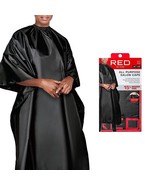 RED BY KISS SHAMPOO CAPE PREMIUM VINYL WITH NYLON NECKLINE - #SA03 BLACK - $9.59