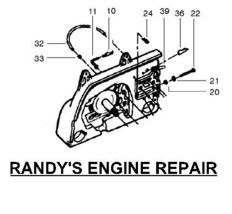 BAR CHAIN TENSIONER HUSQVARNA 36 41 136 141 137 142 - £10.38 GBP