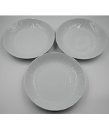 MINT 3 B&amp;Co. Limoges France Solid White Swirl Scallop 8.25-Inch Salad Pl... - $47.49
