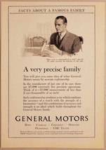 1924 Print Ad General Motors A Very Precise Family Accurate Craftmanship - £10.57 GBP