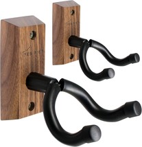 Guitar Hanger Wall Mount-2 Pack Black Walnut Guitar Wall Mount, Guitar, Ukulele - $33.98