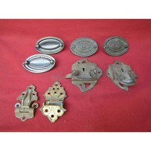 Vintage Brass Accessories Lot of Hinges &amp; Latches &amp; Pull Knobs - £23.73 GBP