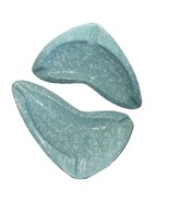 2 Vintage 1950&#39;s Shawnee Pottery Ashtray Stardust Turquoise Handmade Art... - $85.48