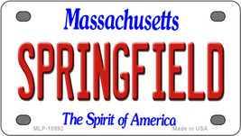Springfield Massachusetts Novelty Mini Metal License Plate Tag - $276.39 MXN
