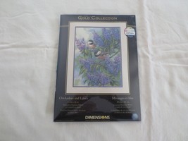 Dimensions Gold Collection Chickadees &amp; Lilacs 1/2 Cross Stitch Sealed Kit 35258 - £31.16 GBP