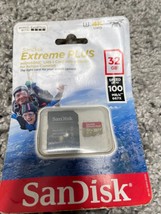 Sandisk Extreme Plus SD Card With Adapter For Action Camera 32Gb Memory Card New - £15.07 GBP