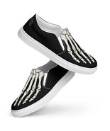 Elliz Skeleton Foot Slip-on Skater Shoes - Goth Skateboarding Sneakers (... - $89.90