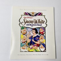 WALT DISNEY&#39;S SNOW WHITE &amp; THE SEVEN DWARFS 10 LITHOGRAPHS OF MOVIES POS... - £15.64 GBP