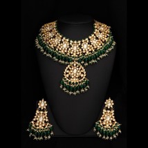 VeroniQ Trends-Sabyasachi Inspired Bridal Necklace-Gold Plated handmade Kundan - £75.92 GBP