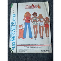 McCall&#39;s Girls Shirt Romper Pants Annie&#39;s Clothes Line Sewing Pattern sz 14 6116 - £11.59 GBP