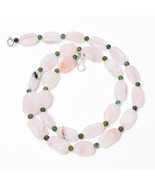 Rose Quartz Aventurine Smooth Beads Necklace 4-15 mm 18&quot; UB-8662 - £8.67 GBP
