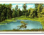 Scene In Woodland Park Ruston Louisina LA UNP Linen Postcard V3 - £4.63 GBP
