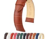 Hirsch Duke Leather Watch Strap - Golden Brown - M - 18mm - Shiny Gold B... - £47.74 GBP