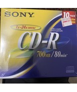 Sony CD R 80 Minute 10 Pack 700MB 1-48X - $8.02 CAD