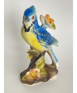 Ceramic Blue Yellow Bird Mid-Century Modern Pottery Japan Rossini - $507.86 MXN