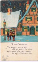 Holiday Postcard Christmas Merry Christmastide Carollers - $2.96