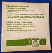 chevrolet laserdisc Vehicle Diagnosis Reference Pro Serv 1978 79 MCA dis... - £12.13 GBP