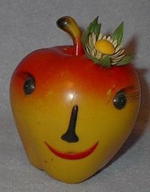 Vintage  Made in Hong Kong Plastic Apple Character Still Bank - £6.25 GBP