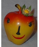 Vintage  Made in Hong Kong Plastic Apple Character Still Bank - $7.95