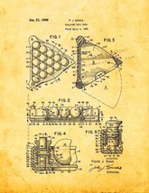 Billiard Ball Rack Patent Print - Golden Look - £6.23 GBP+