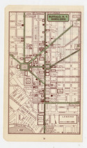 1951 Original Vintage Map Of Buffalo New York Downtown Business Center - £15.04 GBP
