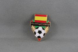 Team Spain Soccer Pin - 1994 World Cup by Peter David - Flag and Ball - $15.00