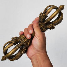 Tibetan Buddhist Artistic Dragon Heads 9 Pronged Vajra/Dorje 11.5&quot; - Nepal - £117.67 GBP