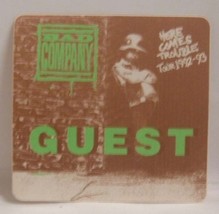BAD COMPANY - VINTAGE ORIGINAL CONCERT TOUR CLOTH BACKSTAGE PASS - $187.91 MXN