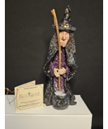 BroomSnickle Witch Linda Lindquist Baldwin 1997 Vintage Halloween Figurine - $55.50 CAD