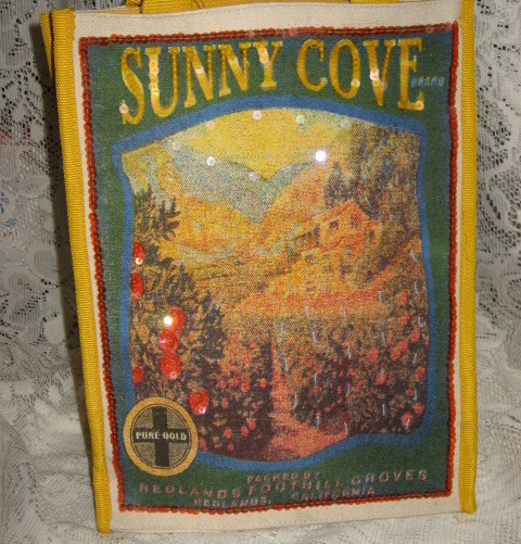 Tote Bag-Sequined-New-Vintage-Sunny Cove, Redlands CA  - $14.00