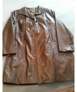 SIENA COLLECTION LEATHER COAT - BROWN - $3,581.12 MXN