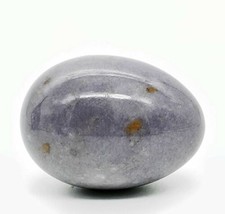 Vintage Light Purple Brown Spots Easter Decorative Egg Alabaster Marble ... - $17.26