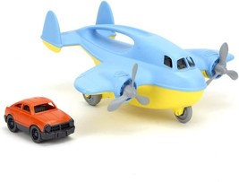 Green Toys Blue Cargo Plane with Mini Car Toy USA Made Recycled Plastic ... - £23.45 GBP