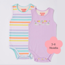 Bambi Mini Co. Supersinglet Bodysuit 3-6 Months Orchid Bloom and Multi Stripe 2 - £66.44 GBP
