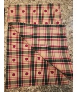 4- TOTAL VINTAGE LOOMED FALL APPLE PLAID VINTAGE PLACEMATS TWO-SIDED EXC... - $20.00