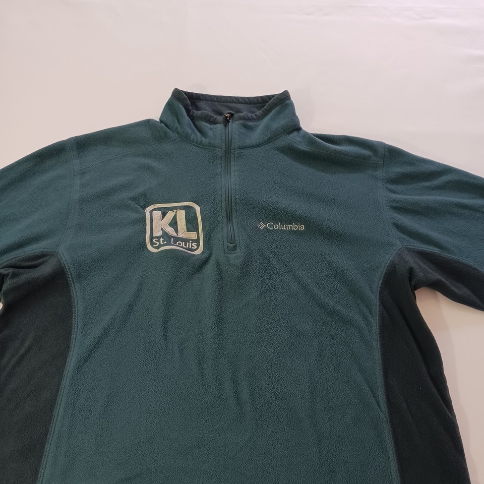 Columbia XM6279 KL ST. LOUIS Men's Green Pine Ridge Fleece 1/4 Zip Sweatshirt M Item image 9