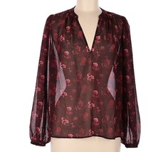 New Banana Republic Factory Woman’s Floral Blouse Red Multi Size Medium Nwt - £47.03 GBP