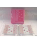 New Gorham Square Plates For Candy MIints 2 Dishes Pink &amp; White Valentin... - $280.99 MXN