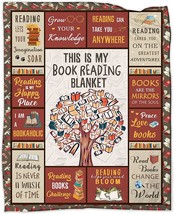 Book Lovers Blanket Gift, Book Reading Librarian Gifts Throw Blanket 50&quot;X60&quot;, - £29.22 GBP