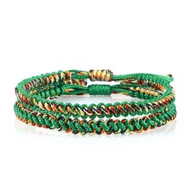 2Pcs Good Lucky Weave Bracelets Charm Women Men Tibetan Buddhist Handmade Knots  - £8.64 GBP