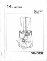 Singer 14u 34B/234B Serger Operator&#39;s Guide Manual Hard Copy - $12.99